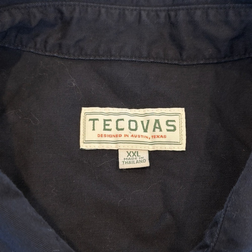 Tecovas Black Pearl Snap Shirt Size XXL Western Cowboy Cotton - Picture 3 of 7